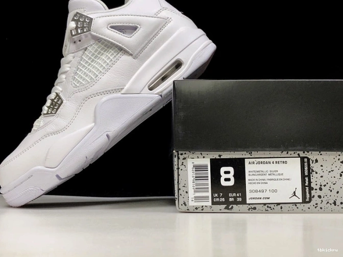Reps TBkick Air Pure Money Retro Jordan 4 308497-100 0817
